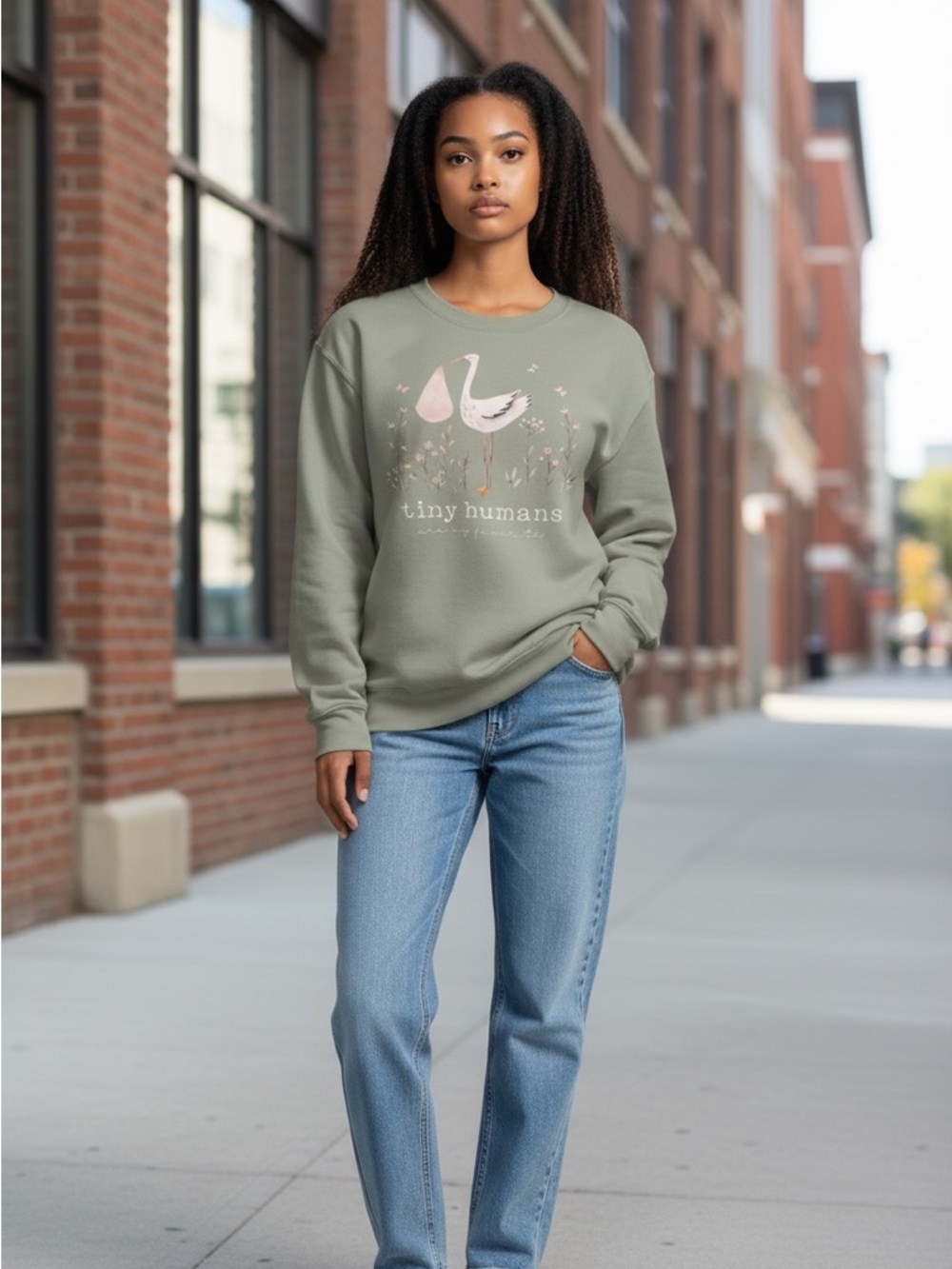 Tiny Humans are my Favorite” sweatshirt. Labor , NICU & Mother baby nurse Medium